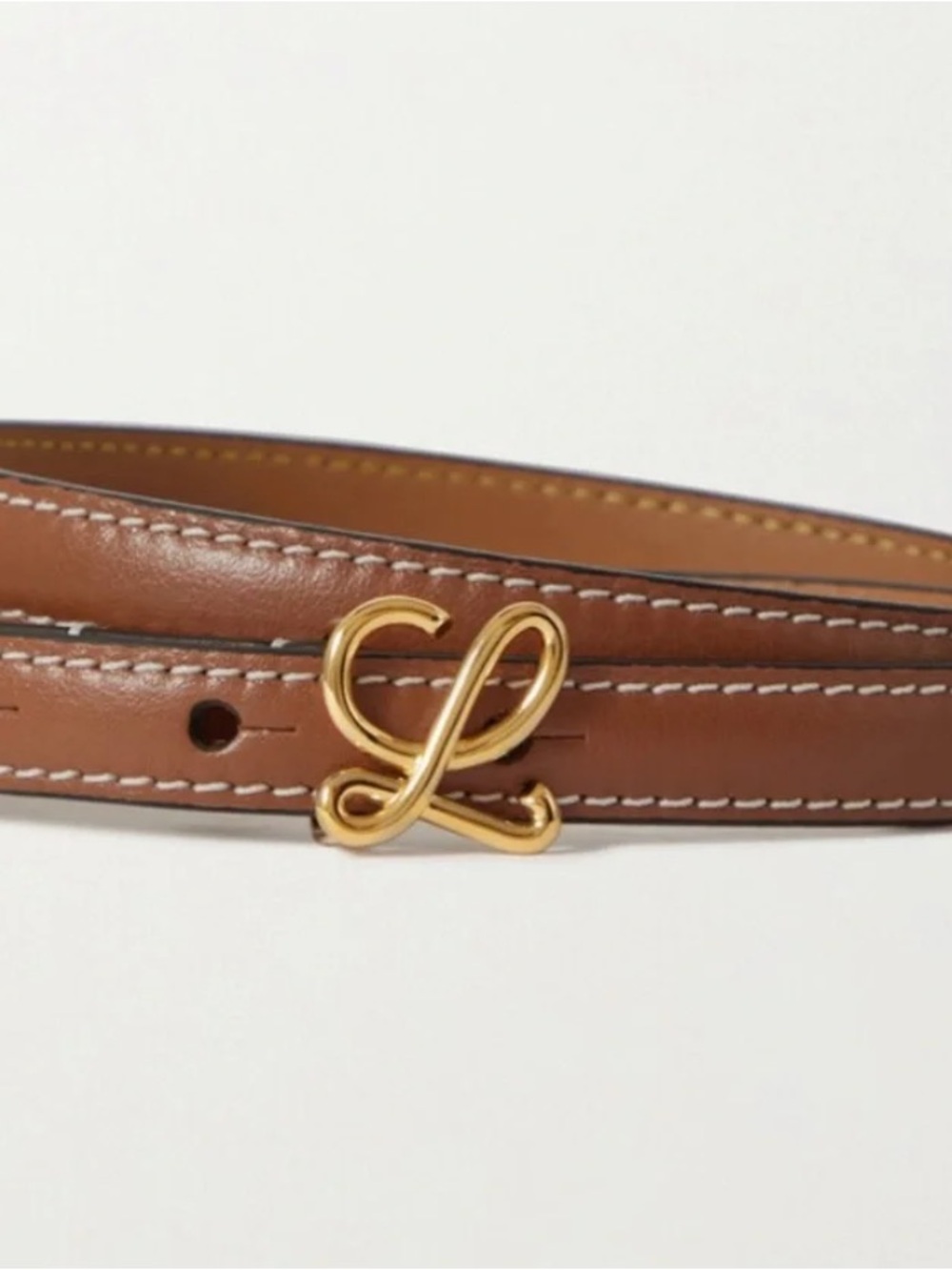 Loewe „L“ Buckle Leather Belt 32 inches